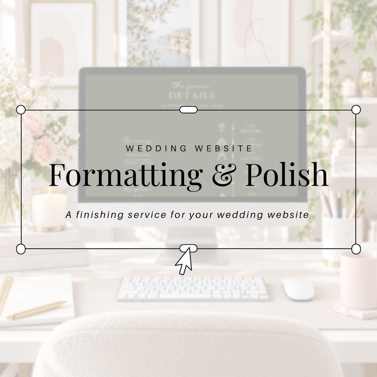 Wedding website formatting and polish add-on service for Your Printable Party Canva wedding website templates