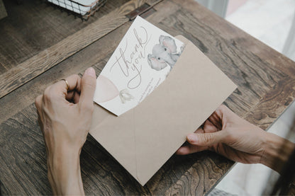 Editable Canva thank you card to print or send digitally