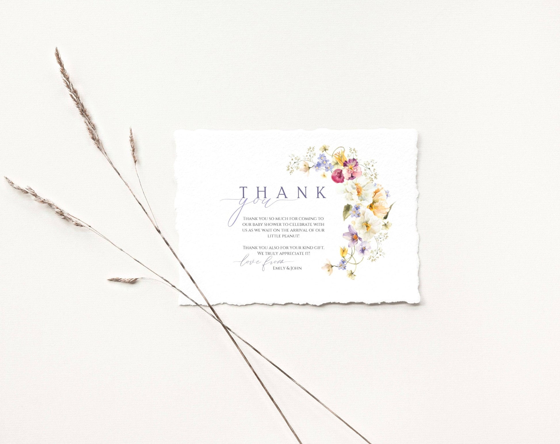 Editable Canva thank you card to print or send digitally