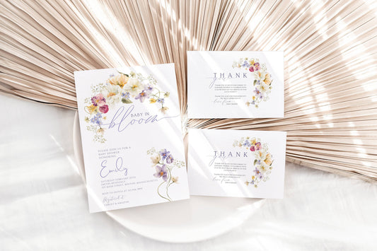 Baby Shower thank you card for guests hosts and gift-givers