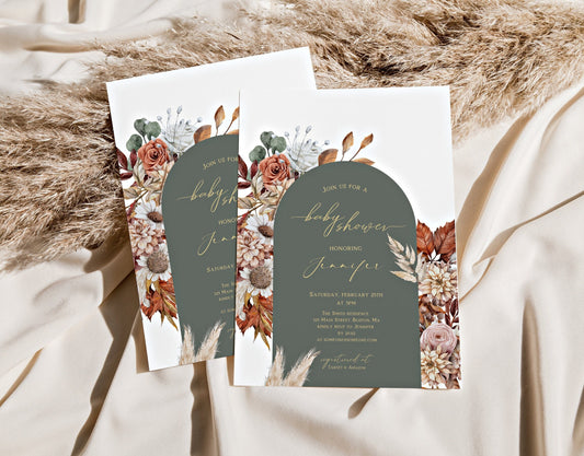 Baby Shower Invitation for baby shower guests and party details