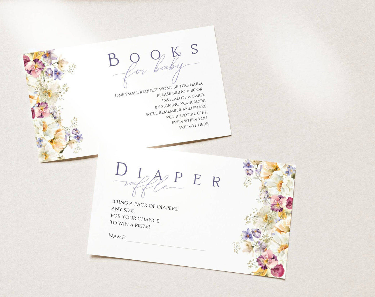 Editable Canva diaper raffle templates to print or send with invitations