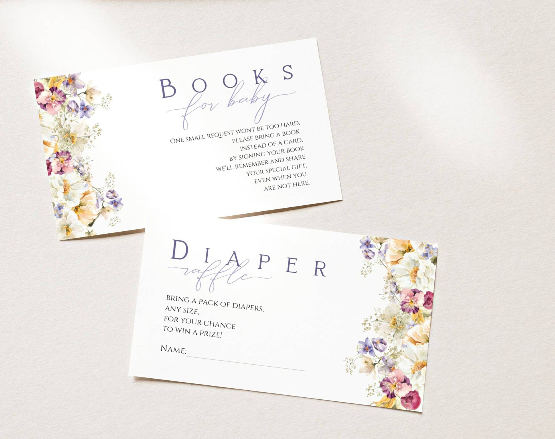 Editable Canva diaper raffle templates to print or send with invitations