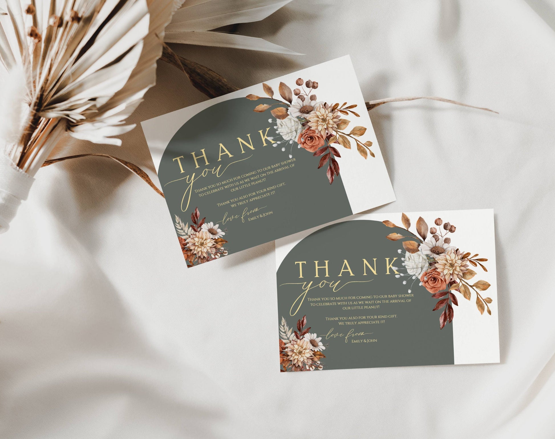Editable Canva thank you card to print or send digitally