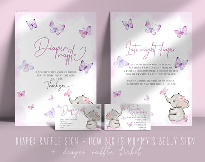 Butterfly Baby Shower Games Bundle, printable PDF files