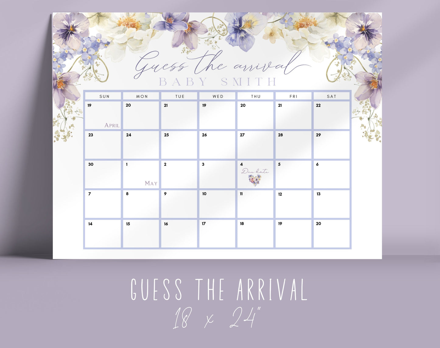 Baby Shower Game Bundle - Pink Wildflower, printable PDF files
