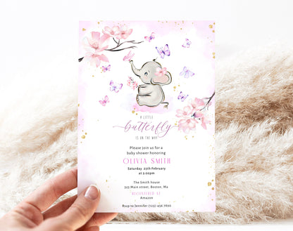 Editable Canva baby shower invite to print or send digitally