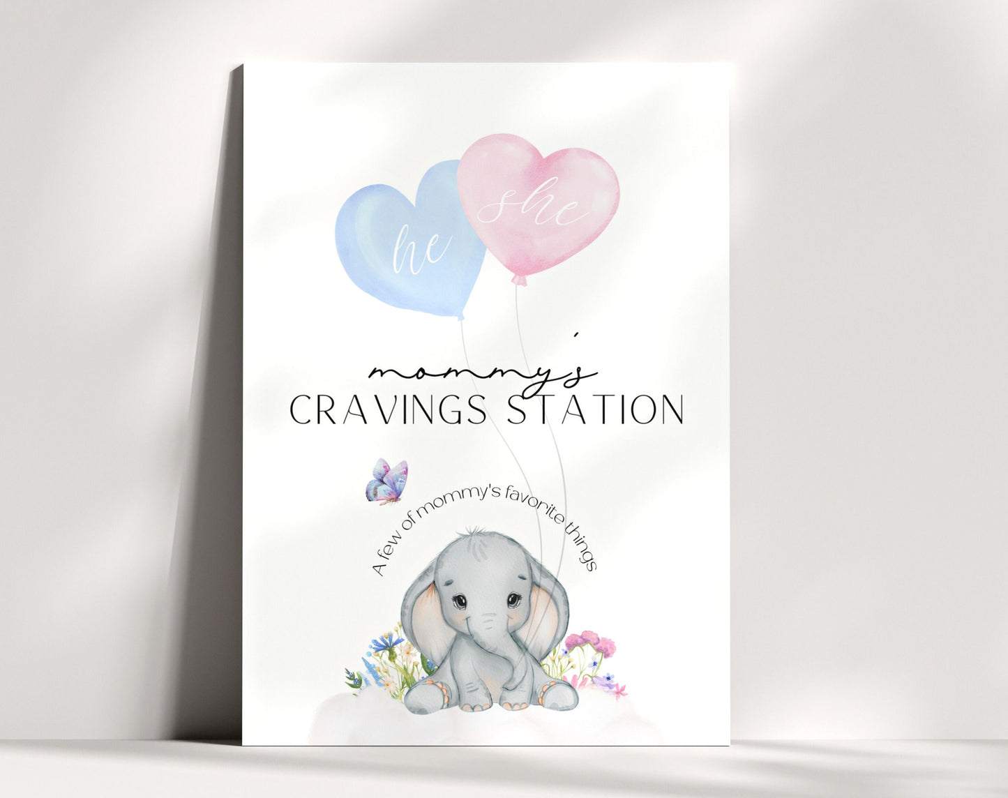 Editable Canva cravings station sign to download and print