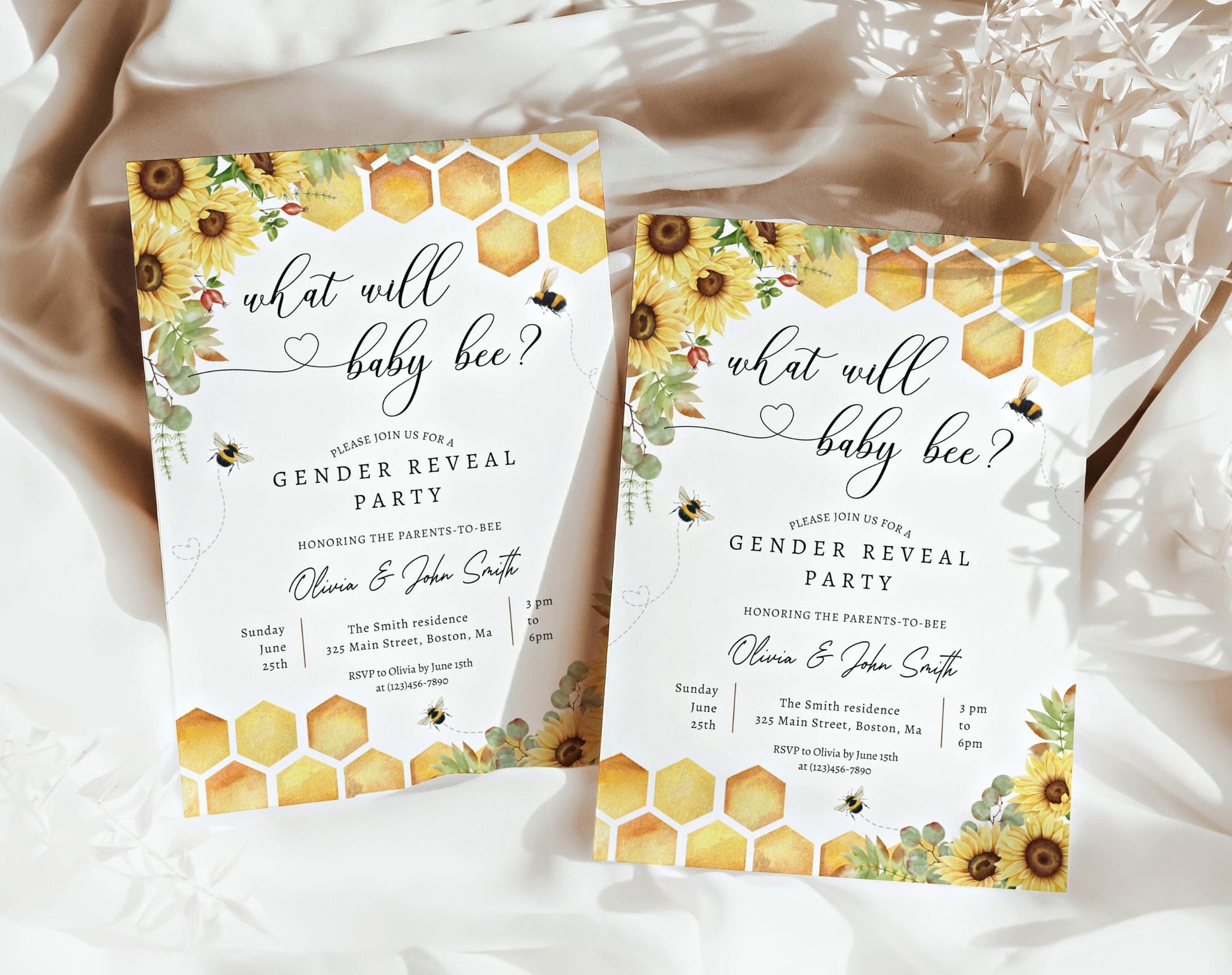 floral and boho gender reveal invite for a personalized celebration