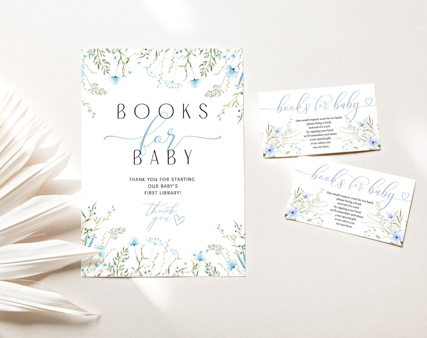 Baby Shower books for baby set with books for baby card and gift table sign
