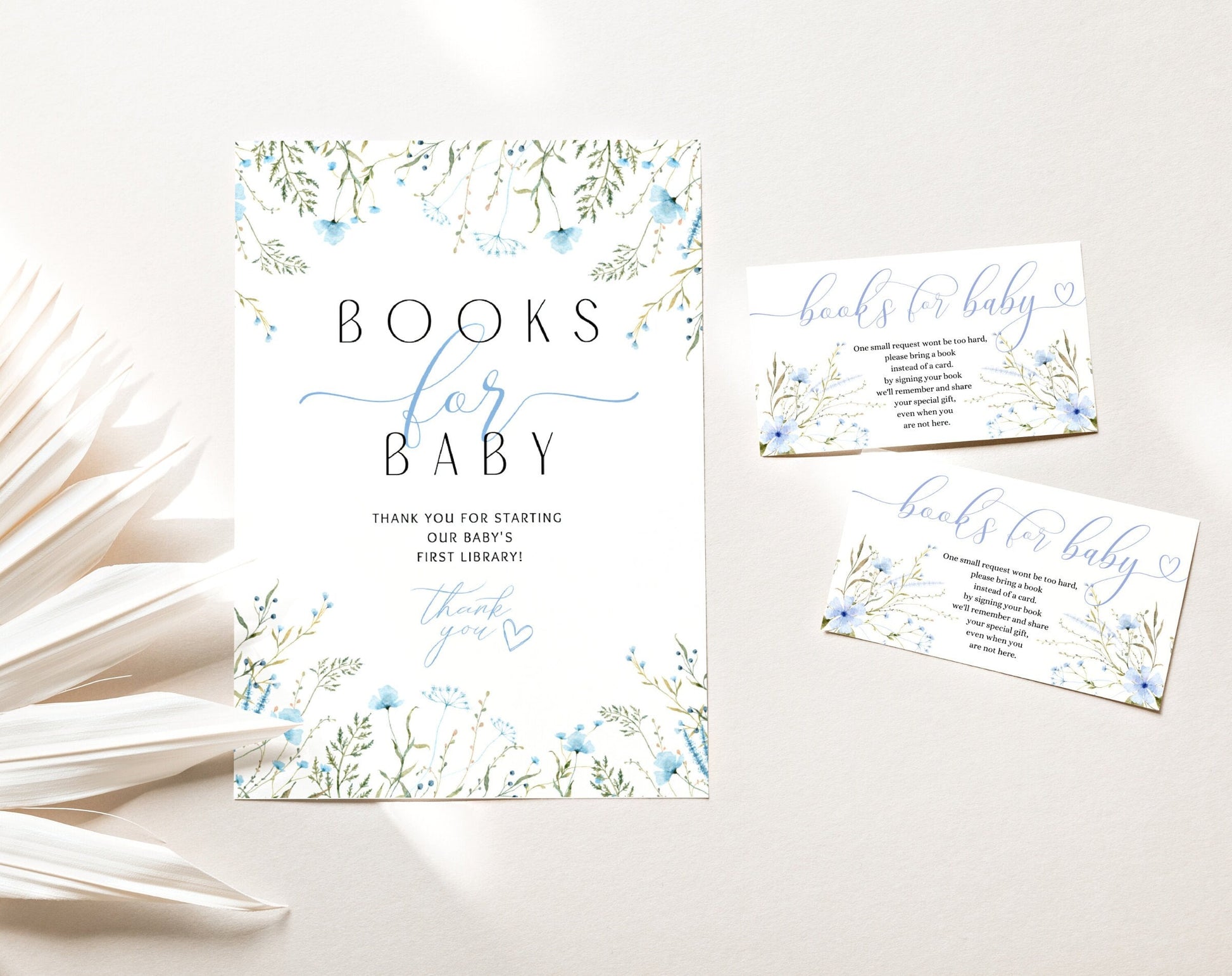 Baby Shower books for baby set with books for baby card and gift table sign