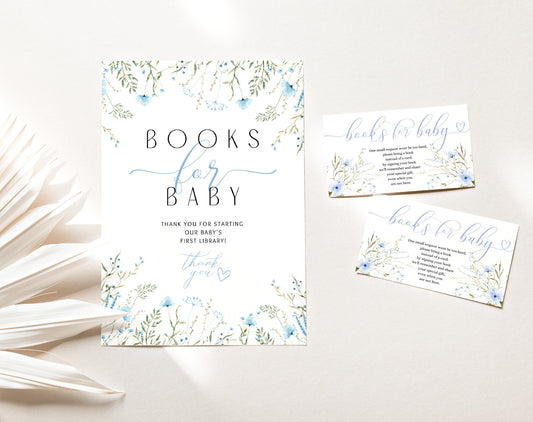 Baby Shower books for baby set with books for baby card and gift table sign