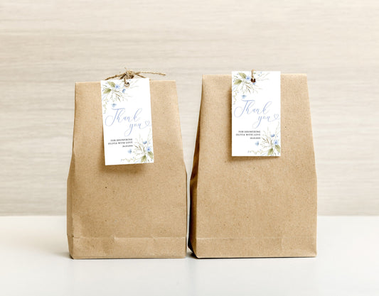 Editable Canva favor tags to print several per page