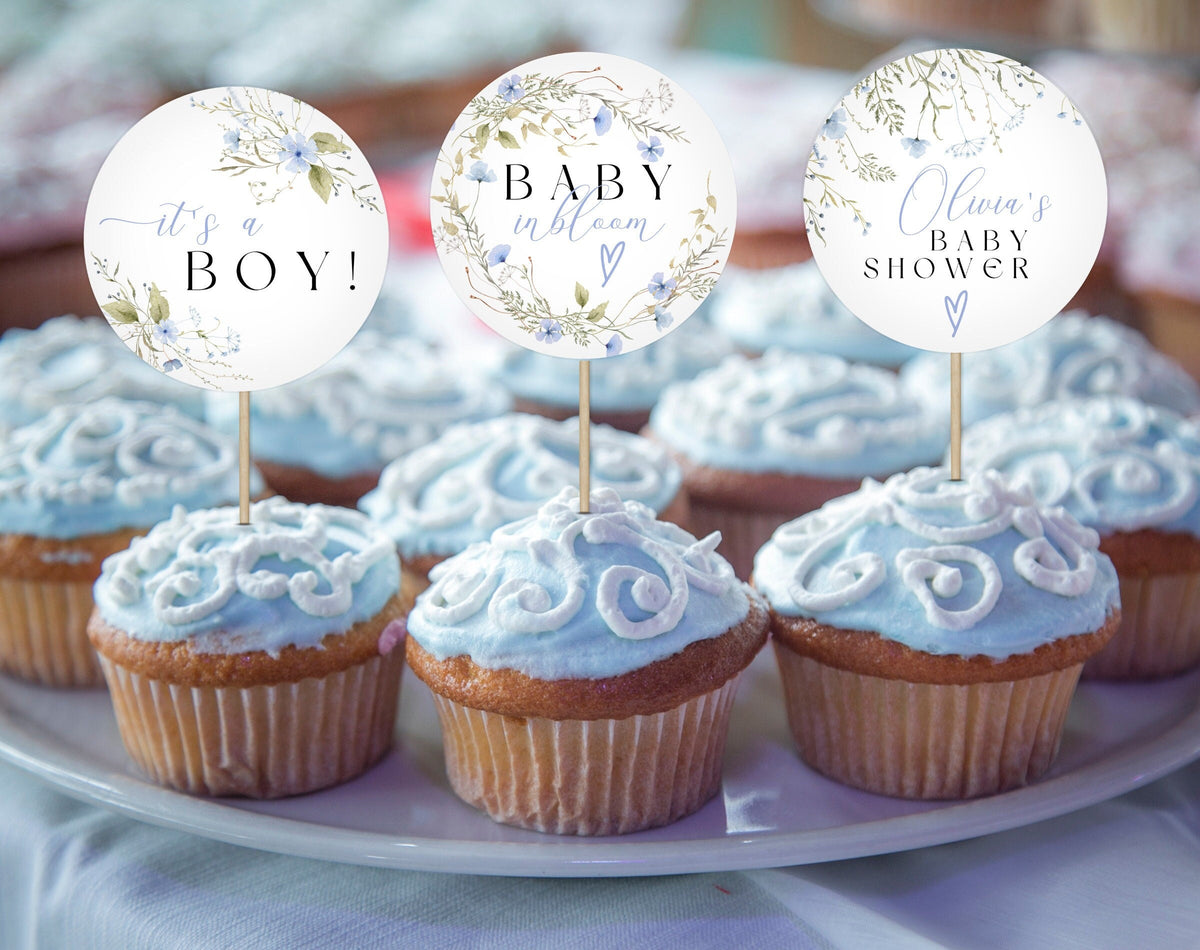 Editable Canva cupcake toppers to print several per page
