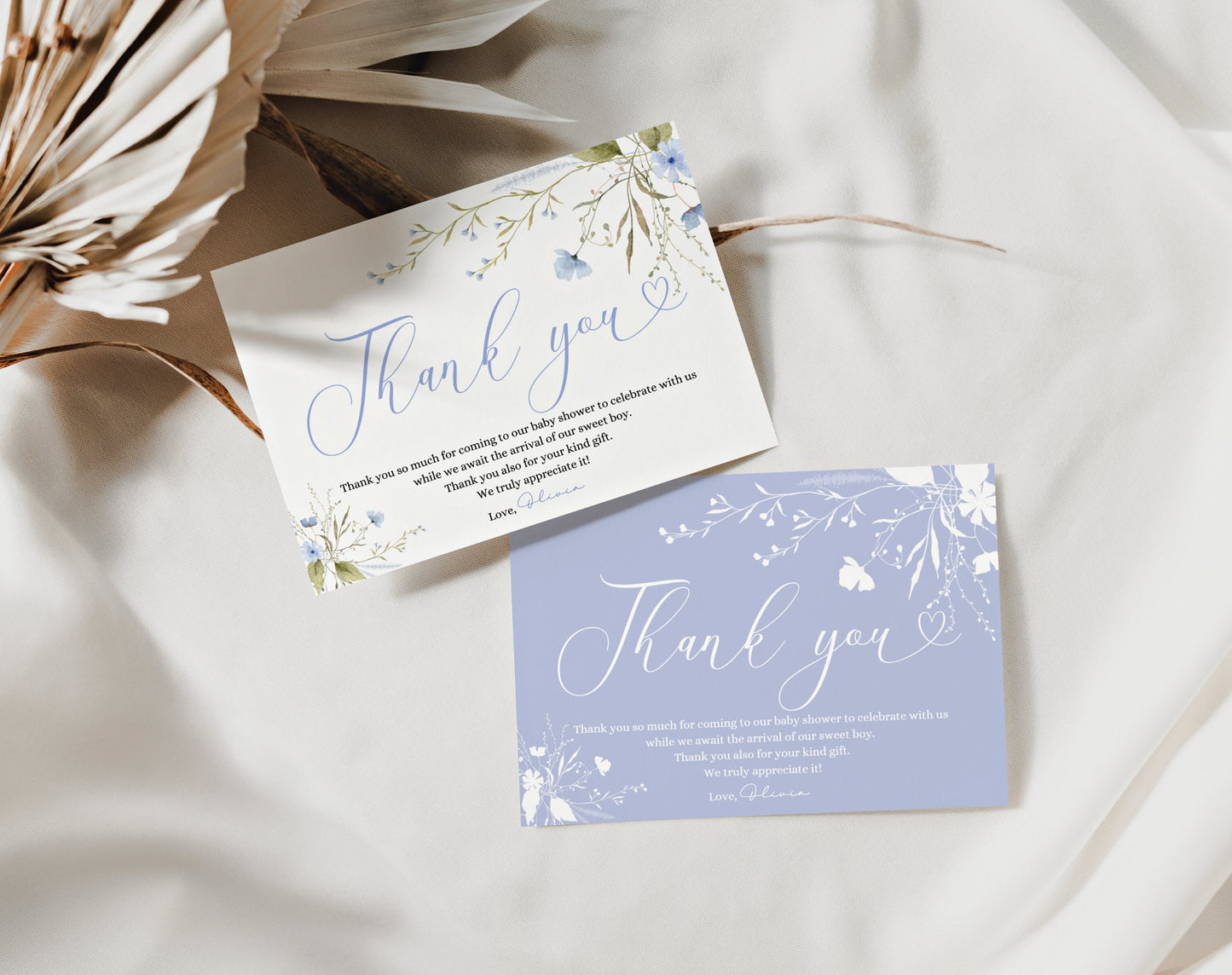 Editable Canva thank you card to print or send digitally