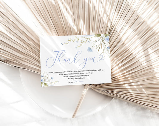Baby Shower thank you card for guests hosts and gift-givers
