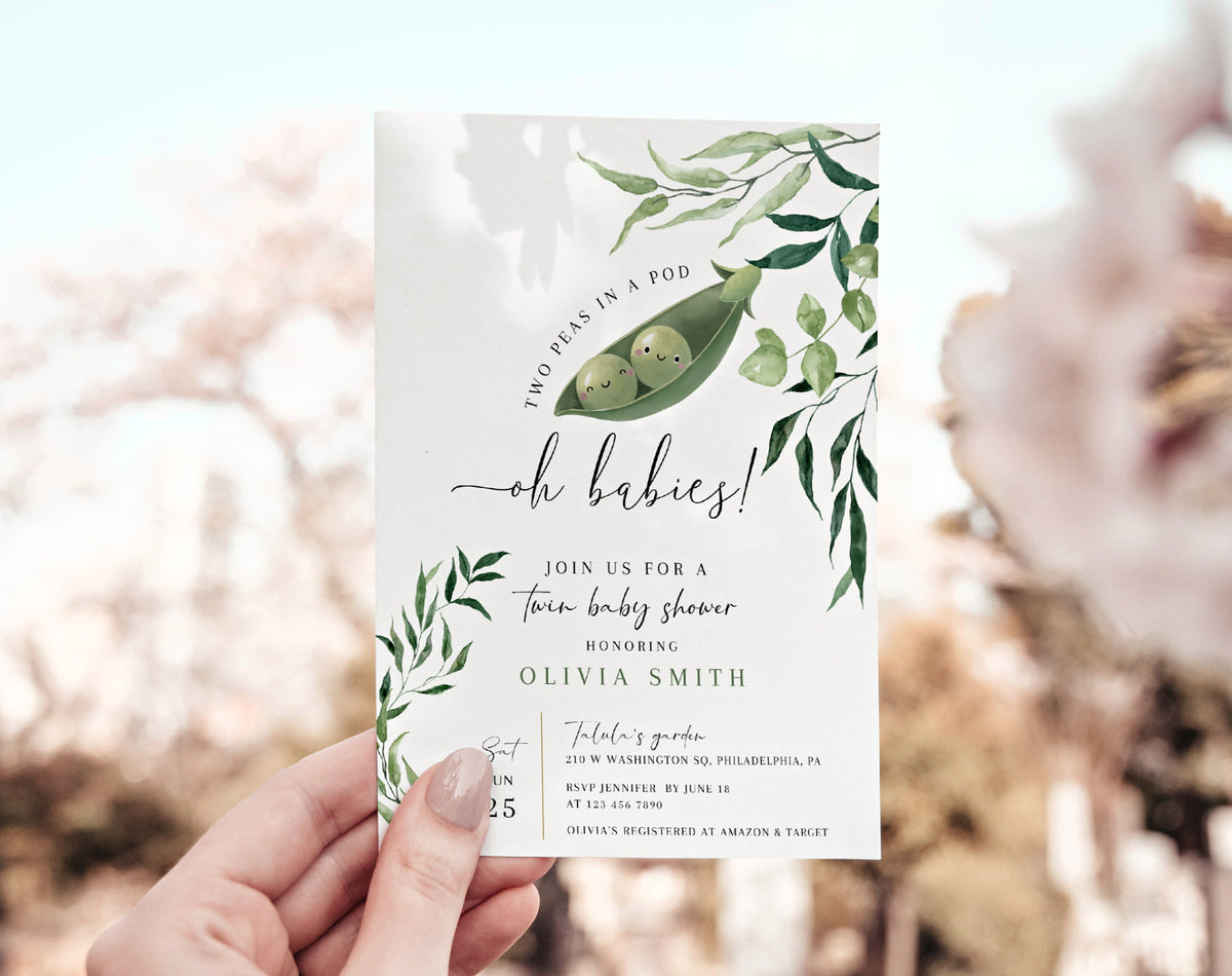 Editable Canva baby shower invite to print or send digitally