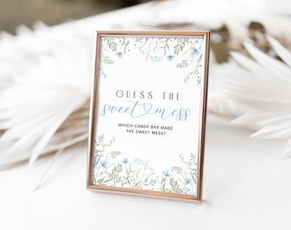 Dirty Diaper Baby Shower Game | Blue Wildflower, printable PDF files