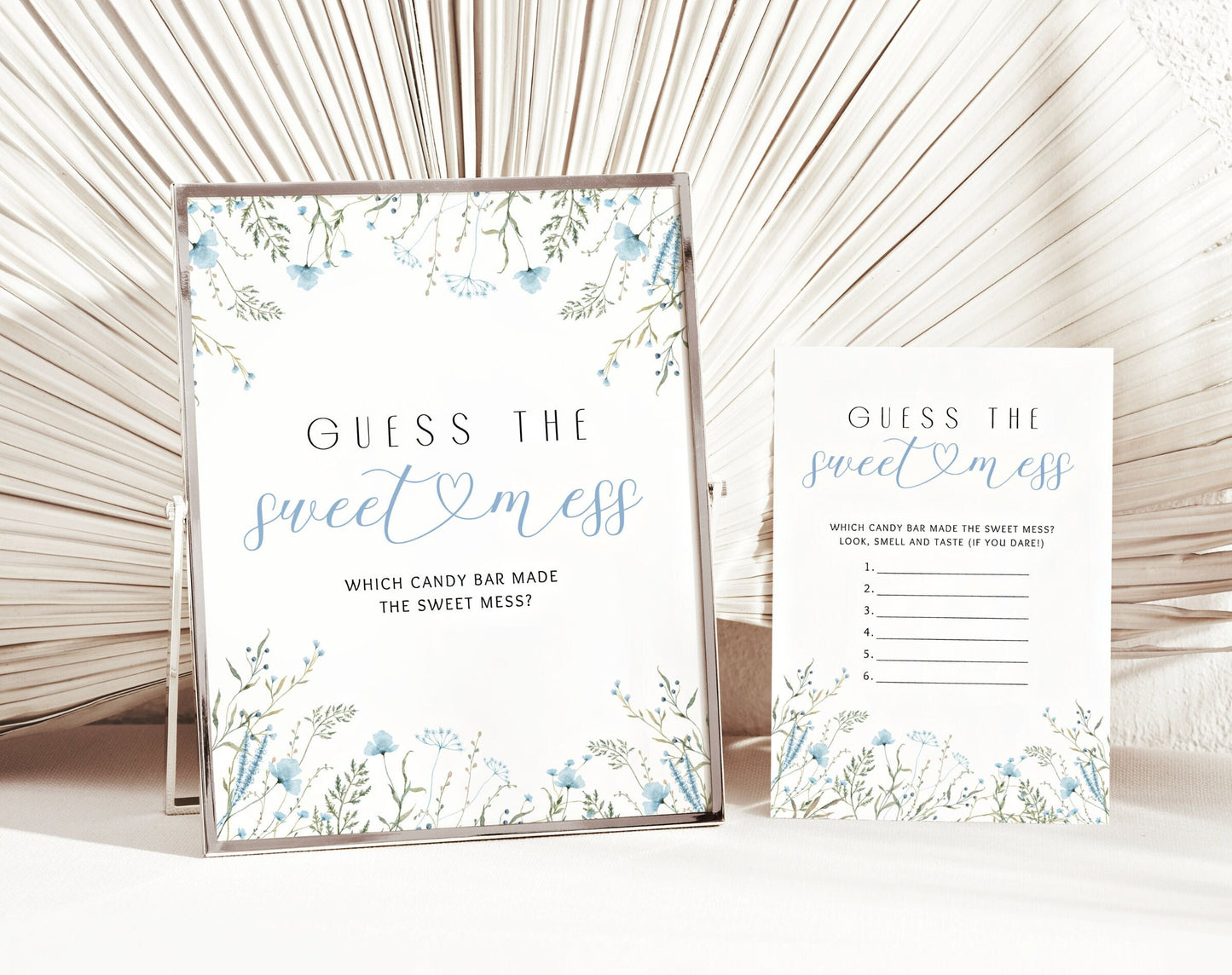 Guess the Sweet Mess Baby Shower Game - Baby in Bloom for baby shower party decor and supplies