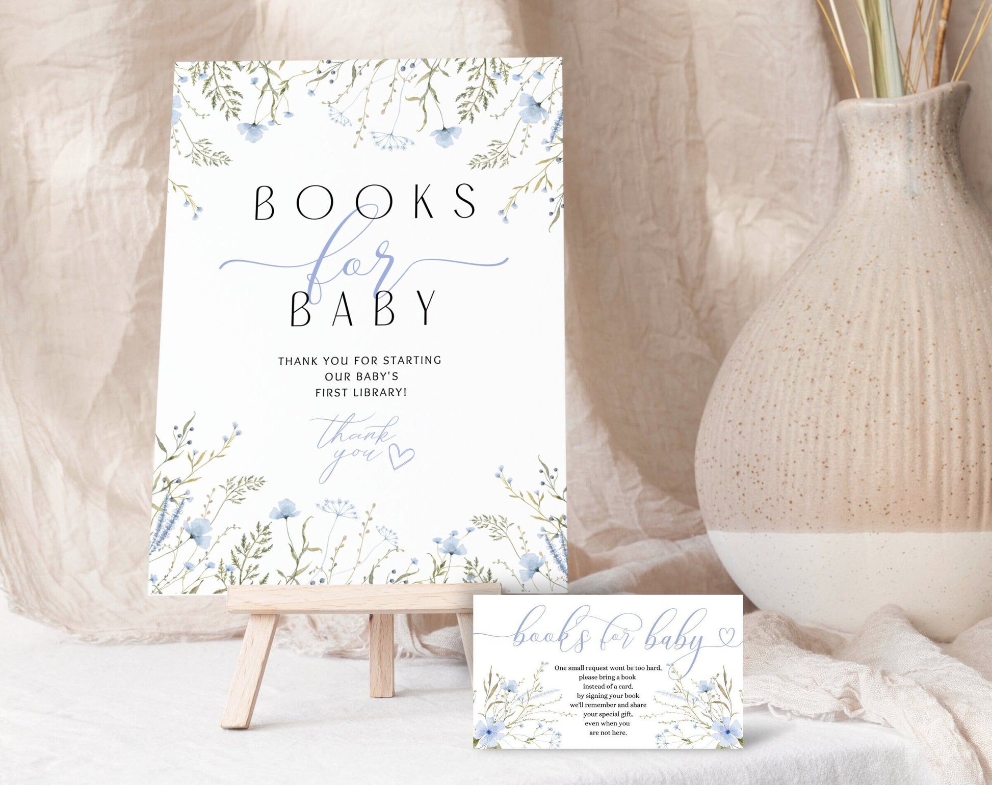 Editable Canva books for baby templates to print or send with invitations