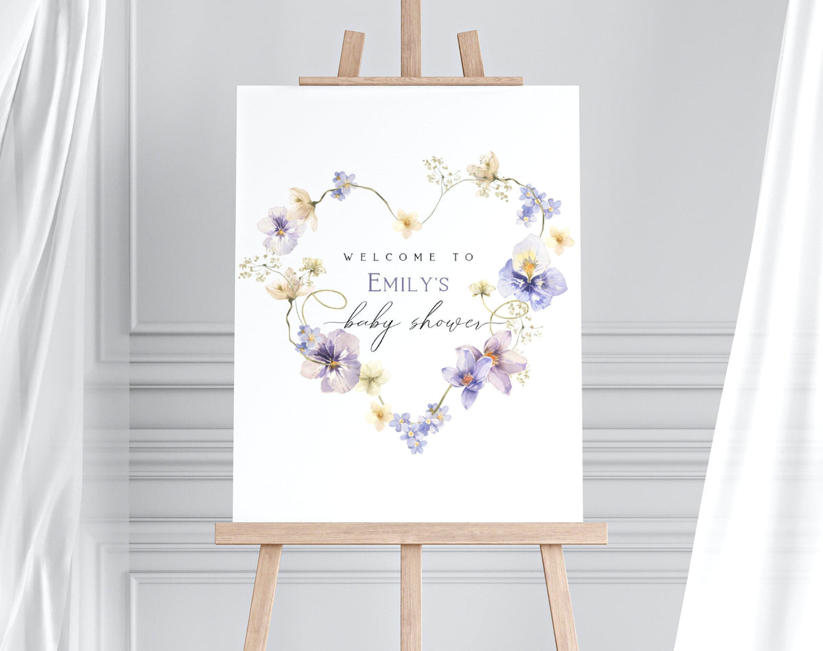 Baby Shower welcome sign for entrance table backdrop and party decor