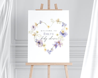Baby Shower welcome sign for entrance table backdrop and party decor