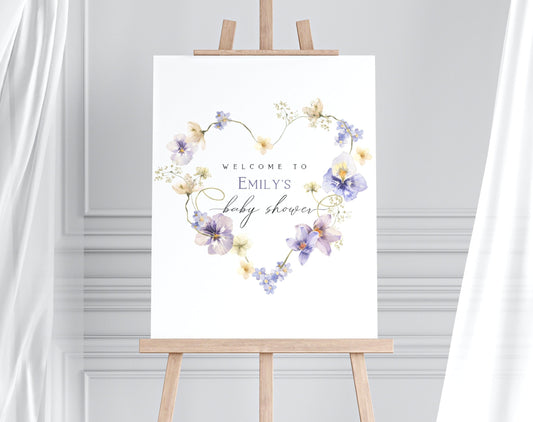 Baby Shower welcome sign for entrance table backdrop and party decor