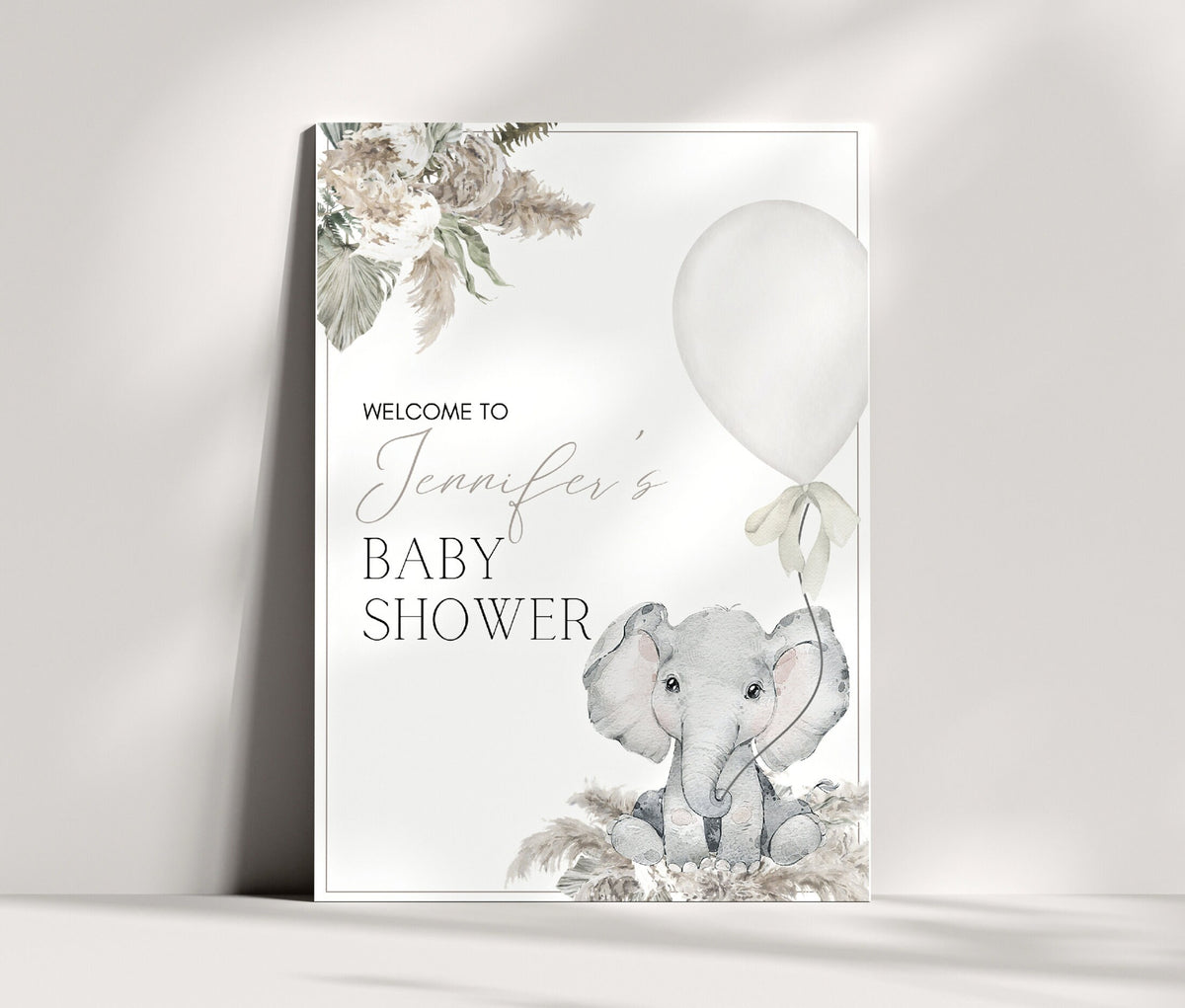 Editable Canva welcome sign template for easy printing