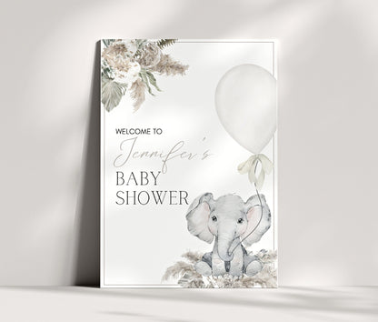 Editable Canva welcome sign template for easy printing