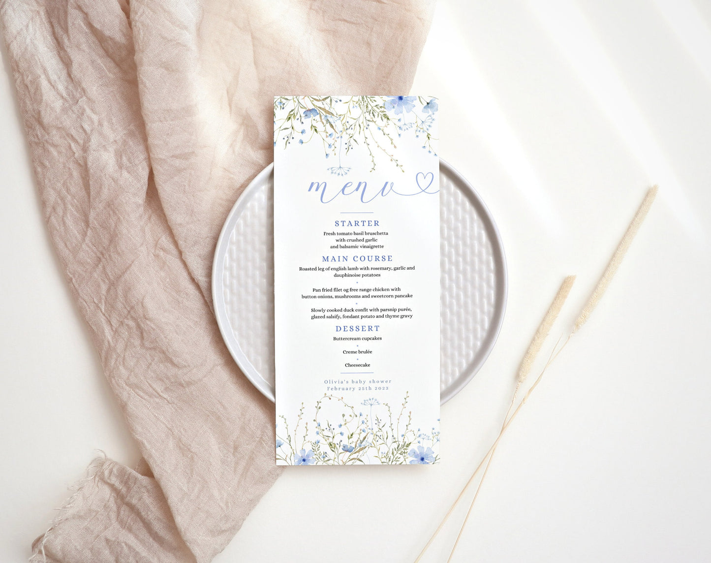 Editable Canva menu template to download and print