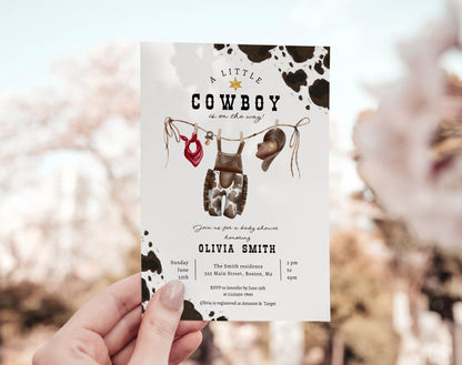 Editable Canva baby shower invite to print or send digitally