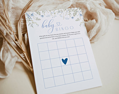 Baby Shower Baby Predictions Card - Baby in Bloom for baby shower party decor and supplies