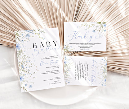 Baby in Bloom baby shower bundle with invitations games signs favors and party supplies