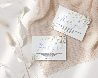 Thank You Card - Baby in Bloom Baby Shower, printable party stationery