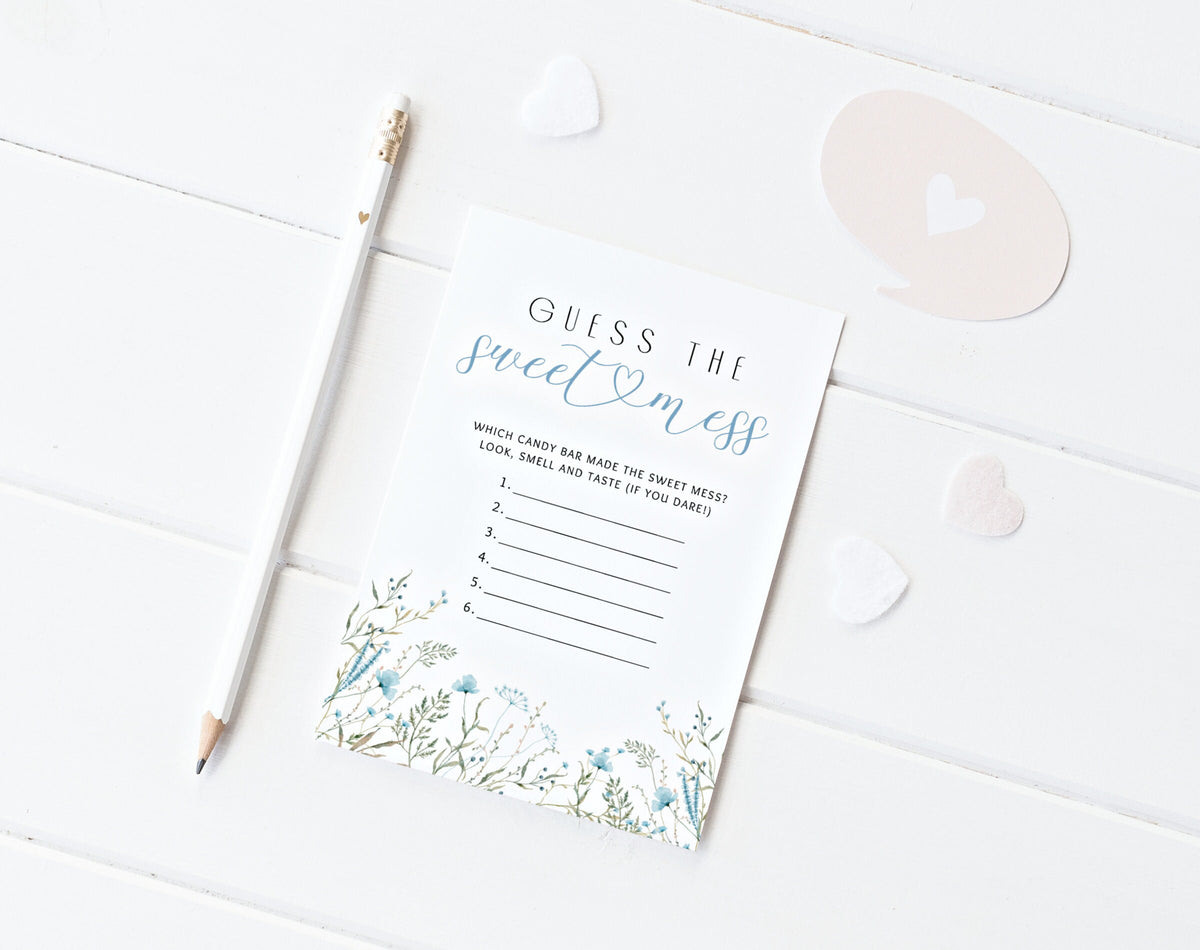Editable Canva guess the sweet mess game to download and print