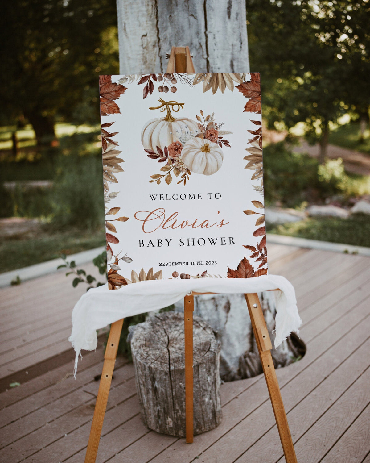 Baby Shower welcome sign for entrance table backdrop and party decor