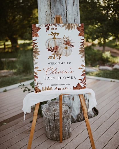 Baby Shower welcome sign for entrance table backdrop and party decor