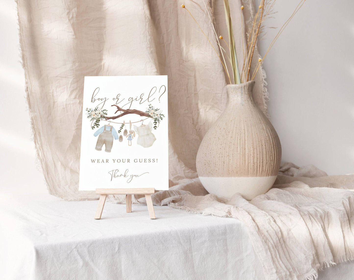 Party Game - Gender Reveal, printable Canva template