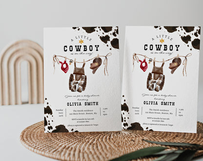 cowboy baby shower invite for a personalized celebration