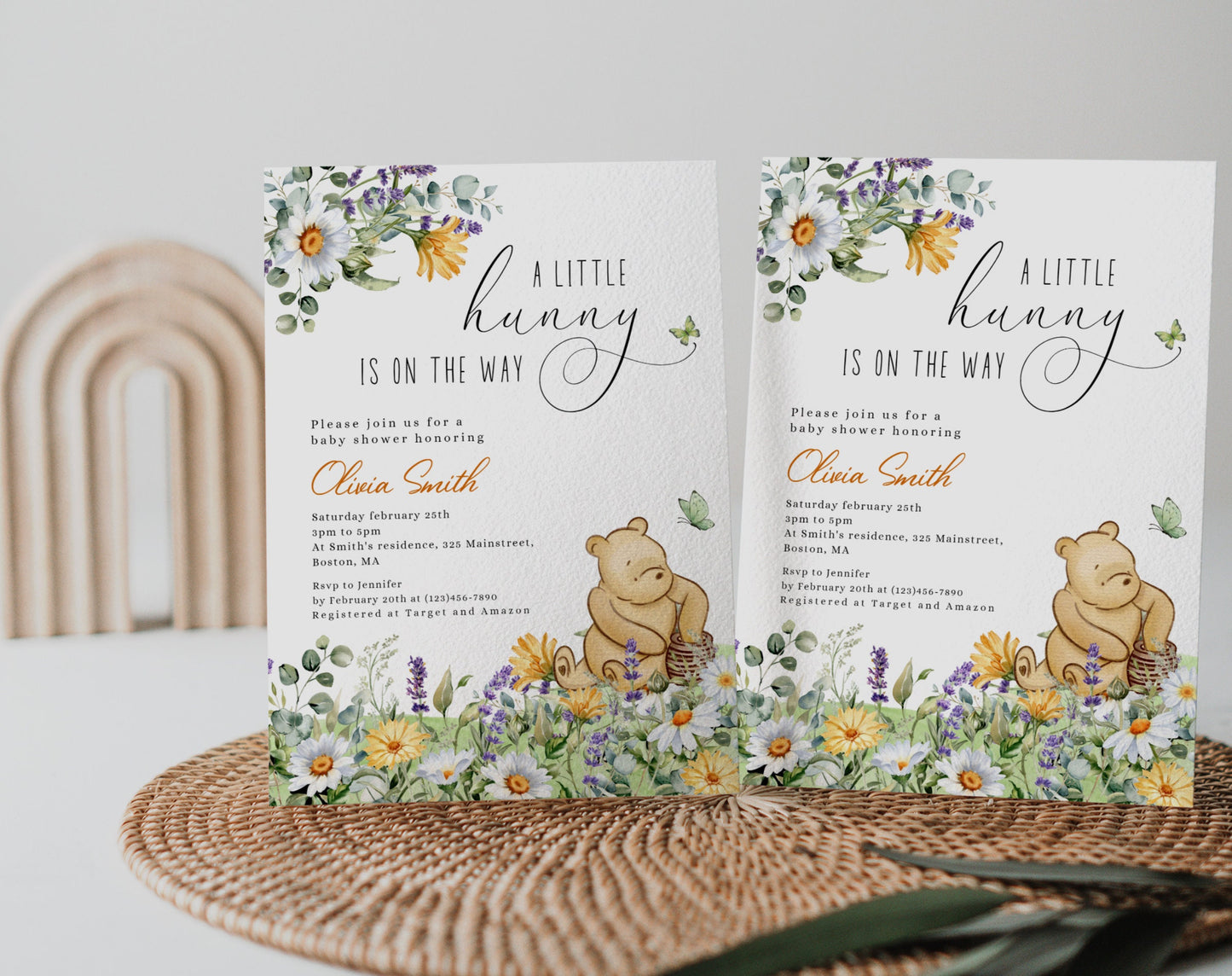 Editable Canva baby shower invite to print or send digitally