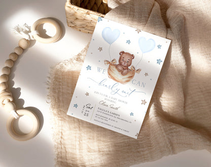 Editable Canva baby shower invite to print or send digitally