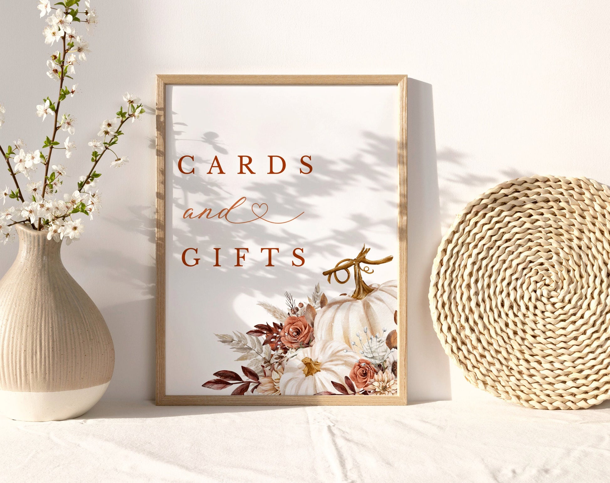Editable Canva cards and gifts sign to download and print