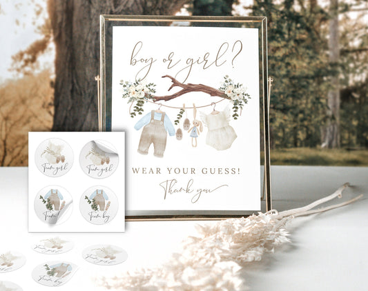 Gender Reveal Party Game for gender reveal party decor and supplies