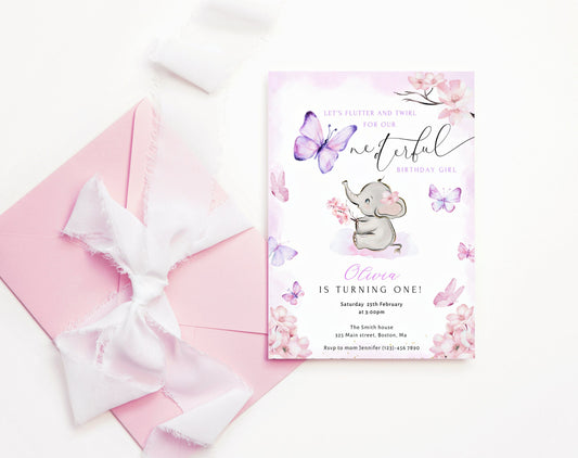 1st birthday and pink 1st birthday invite for a personalized celebration