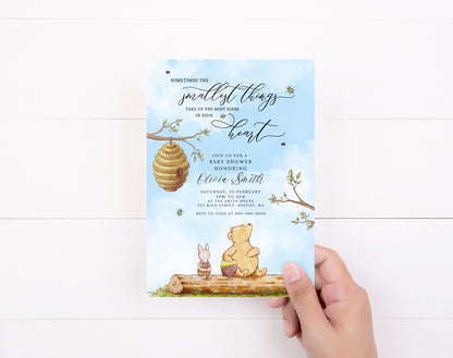 Editable Canva baby shower invite to print or send digitally