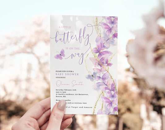 Editable Canva baby shower invite to print or send digitally