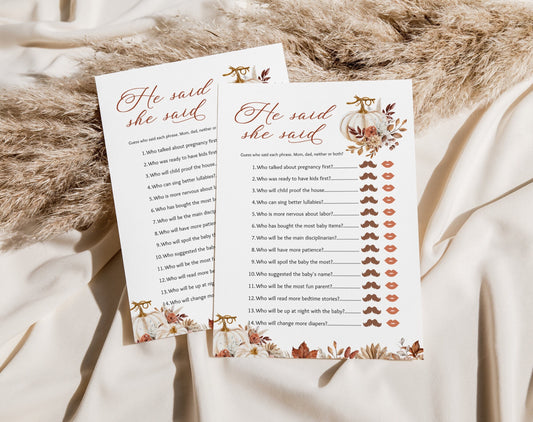 floral and vintage mom or dad game template for a personalized baby shower