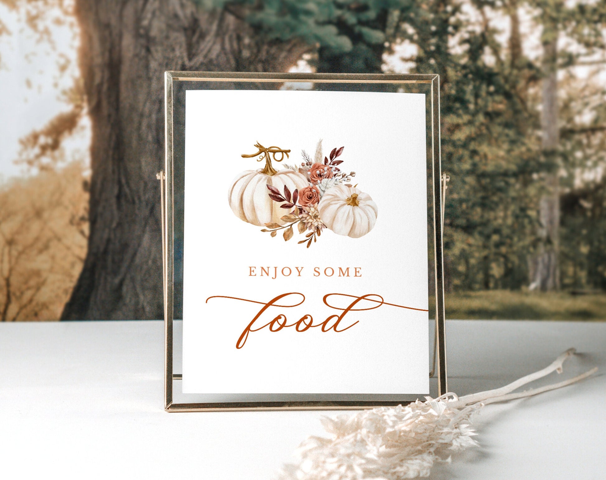 Editable Canva food table sign to download and print