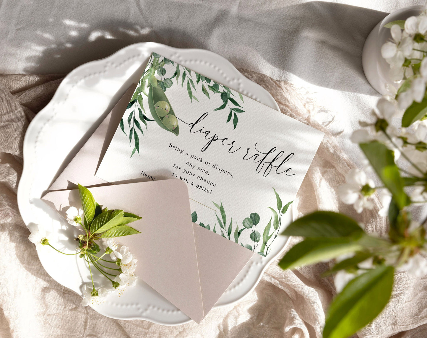 Editable Canva diaper raffle templates to print or send with invitations