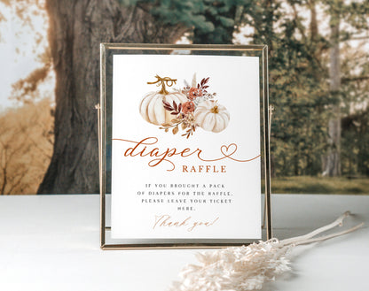 Editable Canva diaper raffle ticket to print or send digitally